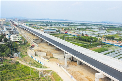 228国道龙湾段高架桥有望提前通车